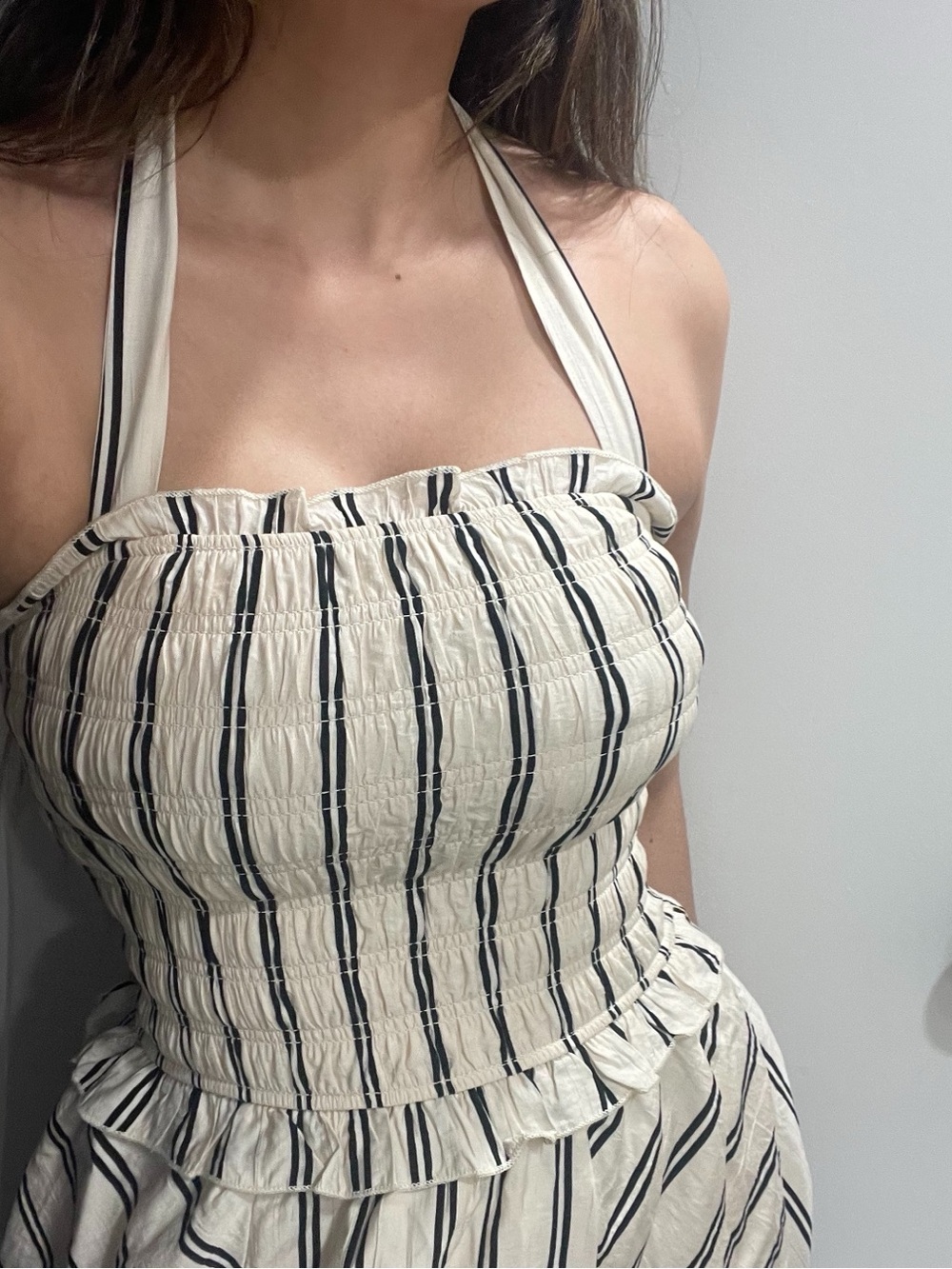 ✨ NWT Smocked Midi Dress Flowy Halter | Sleeveless - Picture 5 of 12